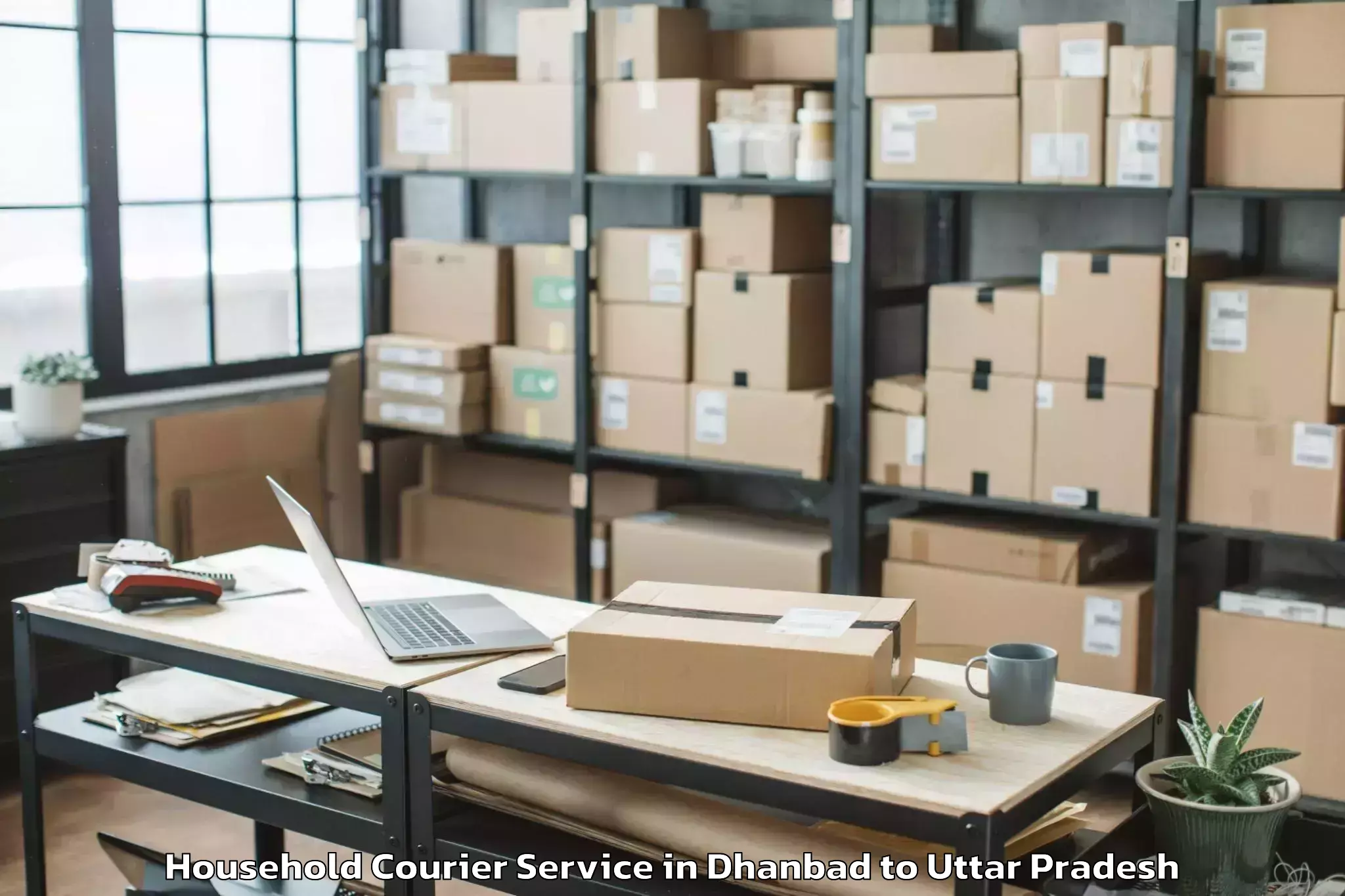 Affordable Dhanbad to Saifai Household Courier